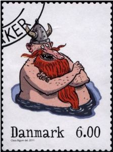 Viking in a bath of ice