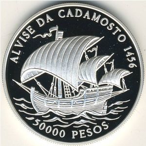 50,000 Pesos (Italian explorer Alvise da Cadamosto)