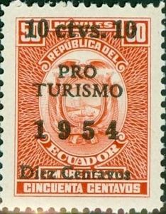 Fiscal Stamp overprinted PRO TURISMO