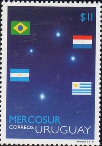Southern Cross and flags