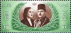 Marriage of King Farouk and Narriman Sadek