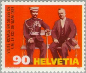 King Chulalongkorn (1853-1910) & President Adolf Deucher (18