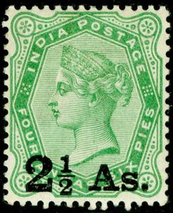 Queen Victoria (1819-1901) - Surcharged