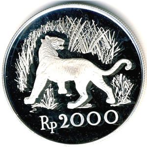 2,000 Rupiah (Conservation - Javan Tiger - Proof edition)