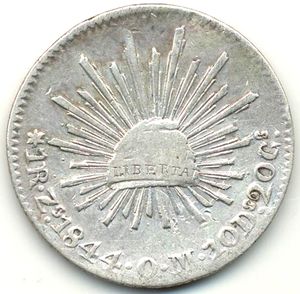 1 Real (First Republic. Zacatecas)