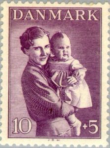 Queen Ingrid (when Princess) and Princess Margrethe