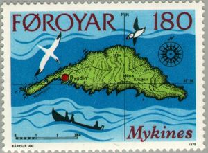 Island Mykines, Map