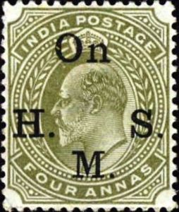 King Edward VII - Overprint "On H.M.S."