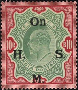 King Edward VII - Overprint "On H.M.S."