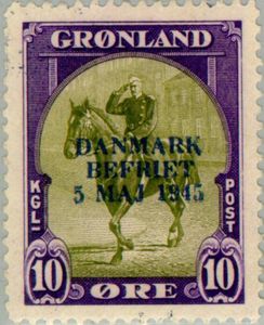 Liberation of Denmark overprint