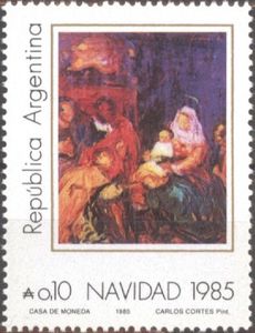 Christmas - Carlos Cortés painting