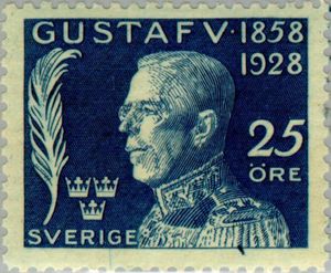 King Gustav V - 70th Birthday