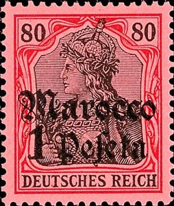 Germania with overprint