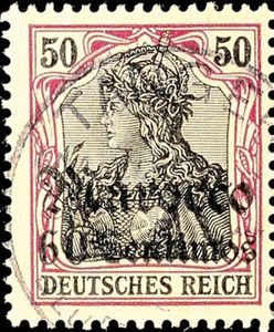 overprint on "Germania"