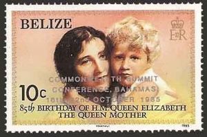 With Princess Elizabeth, 1928 - Overprinted