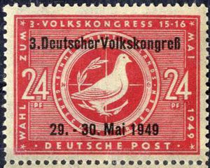 Third German People's Congress Overprint