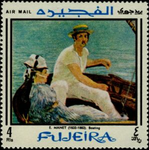 In the Boat, by Édouard Manet (1874)