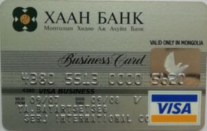 Khaan Bank Business Card