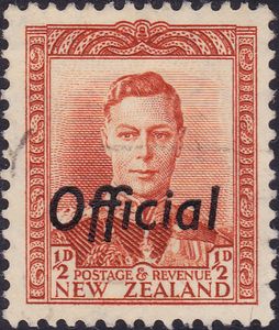 King George VI ½d (overprint)