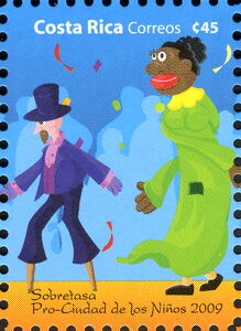 Stilt Walker and Woman