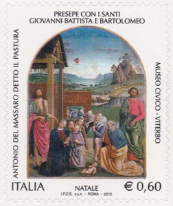 Nativity with St. John and Bartholomew, by the Pastura