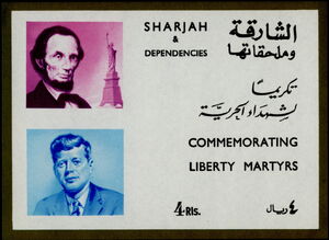 Abraham Lincoln, John F. Kennedy, Gold Frame