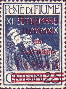 Overprint "Reggenza Italiana del Carnaro"