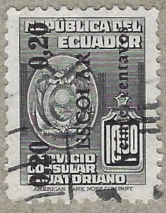 Tax stamp with overprint
