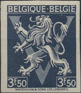 Heraldic Lion with 'V'