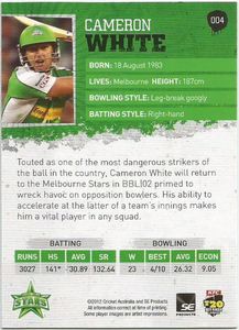 #4 Cameron White (2012-2013)