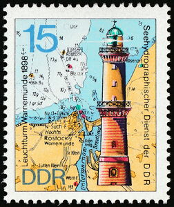 Warnemünde Lighthouse, 1898