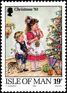 Children decorating the Christmas Tree