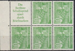 Booklet Pane-Colonnade at the Kleistpark, Schöneberg