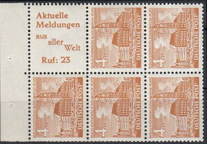 Booklet Pane-Schöneberg Town Hall