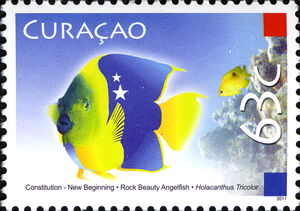 Rock Beauty Angelfish (Holacanthus tricolor)