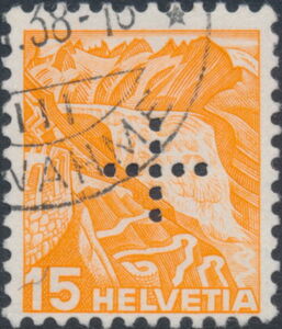 Rhone Glacier, cross perforated