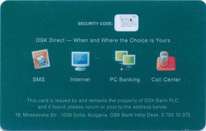 Dsk Bank Virtual Visa Green Globe