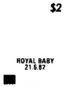 Birth of Prince William of Wales - Surcharged