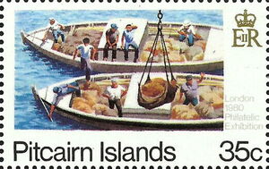 Loading Mail from Supply Ship to Longboats