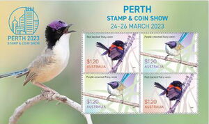 Fairy-Wrens Perth Stamp Expo Sheet