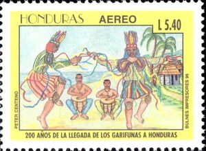 Garifunas dancing