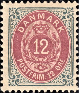 Frame II, perf 12¾, brown lilac