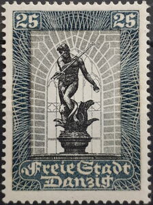 Neptune fountain sculpture