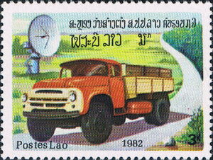 Lorry passing dish aerial