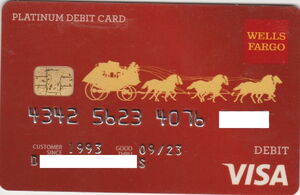 Wells Fargo. Platinum Debit Card