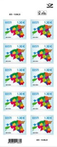 Map of Estonia Showing Counties
