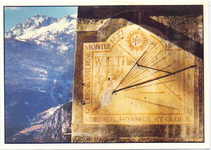 Château-Ville-Vieille, Meyries district, old Sundial