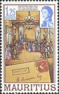 Ball of Lady Gomm (1847) "Penny Post"