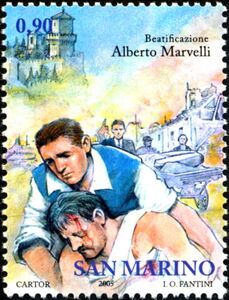 Alberto Marvelli and a wounded