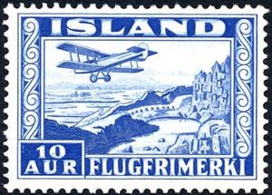 Biplane over Þingvellir